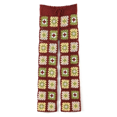 Hand Embroidery Silk Viscose Relax Pant