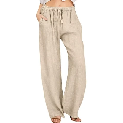 Solid Linen Cotton Cargo Pant